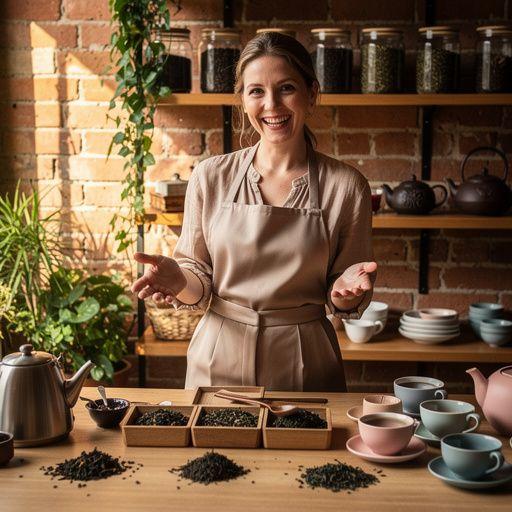 Una tazza di tè caldo fumante con fiori di camomilla galleggianti in superficie.